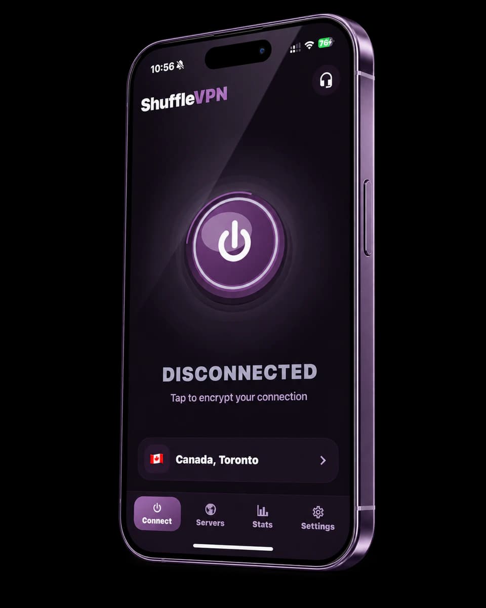 ShuffleVPN application interface